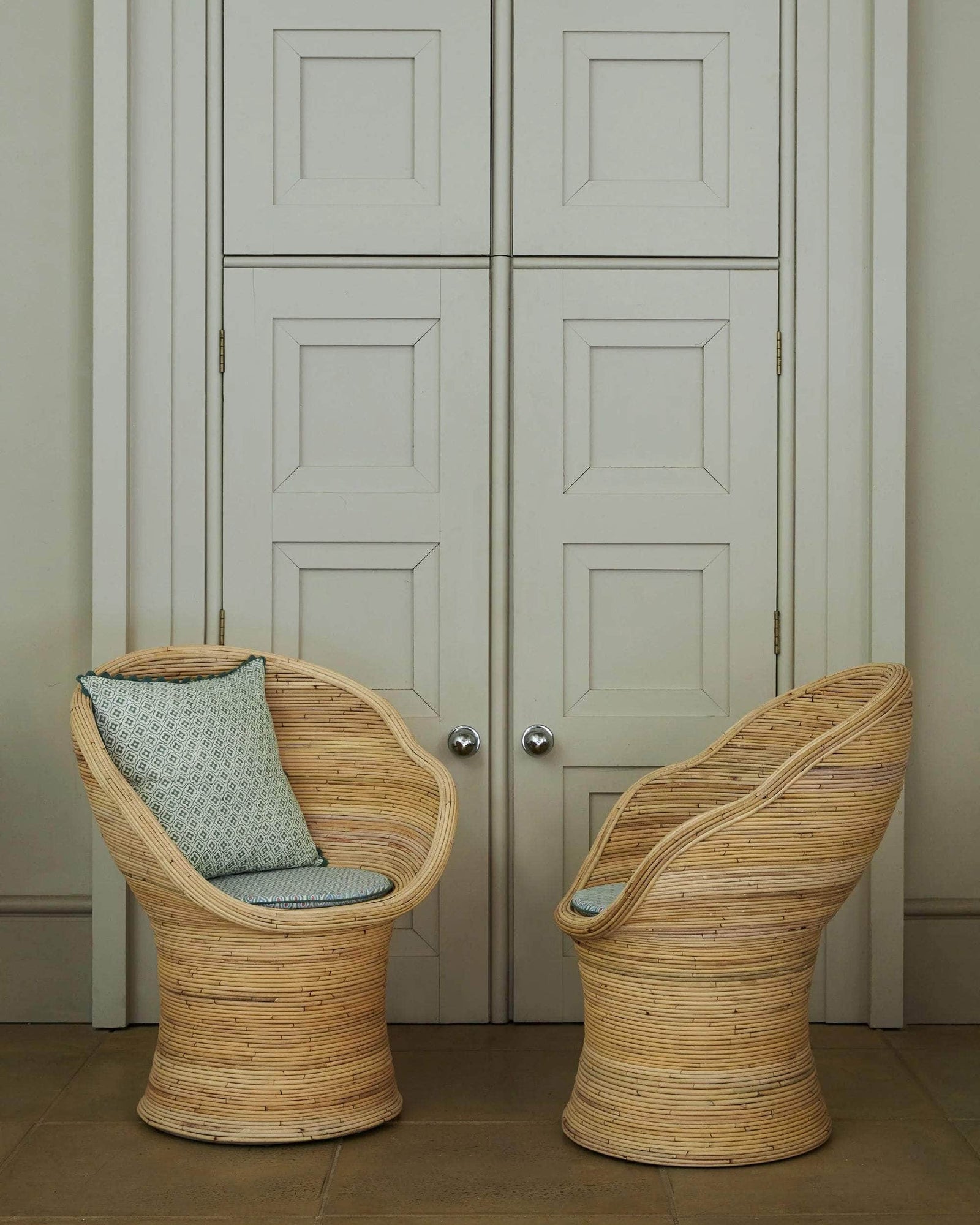 Finestra Block Print Cushion - Green