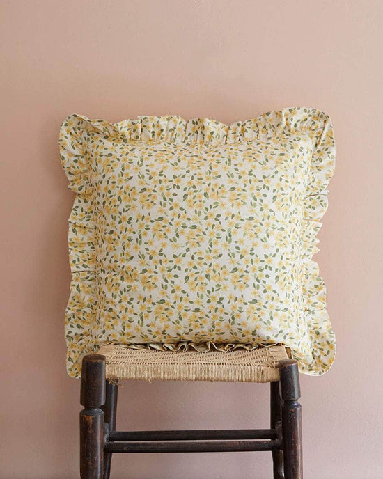 Primrose, Calico Frill Cushion
