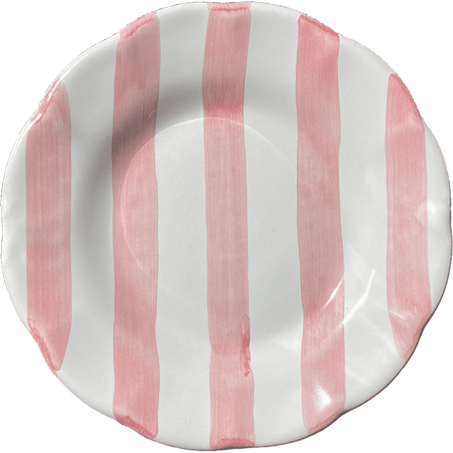 Striped Plate 16 cm – Pink