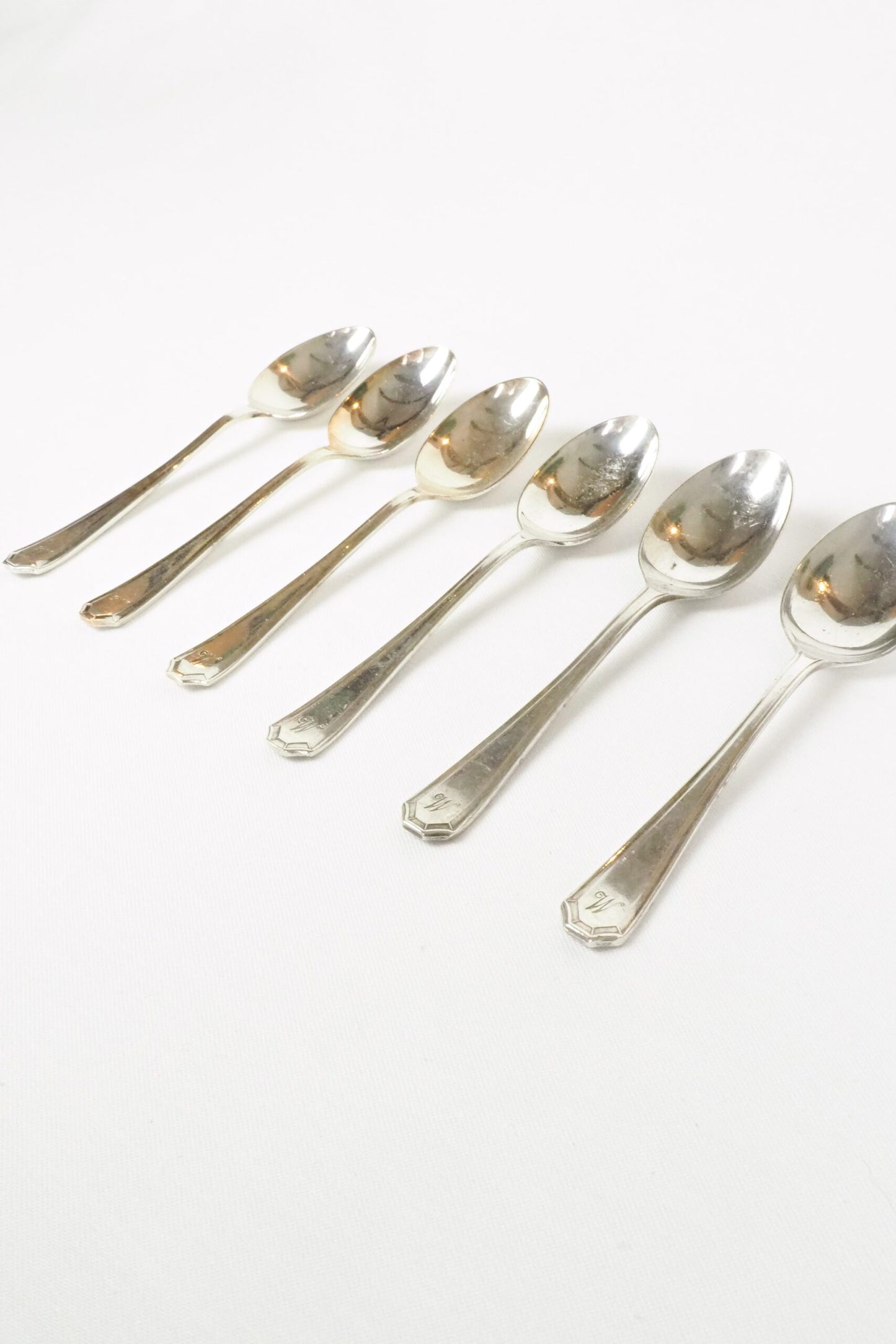 6 Vintage Silver Plate Teaspoons