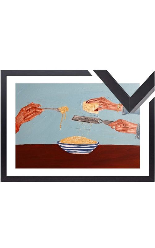 Sharing Pasta Fine Art Print