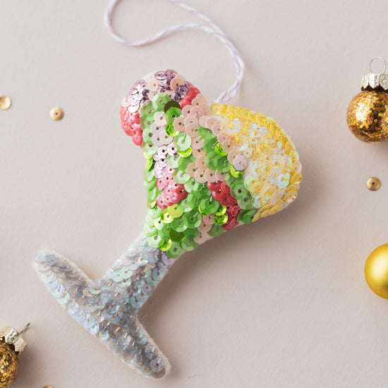 The Shrimp Cocktail Sequin Hanging Decoration