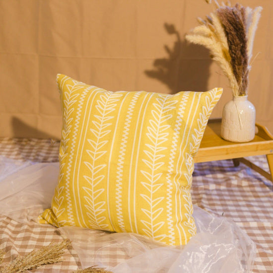 Echo - Throw Pillow Cover - Mustard