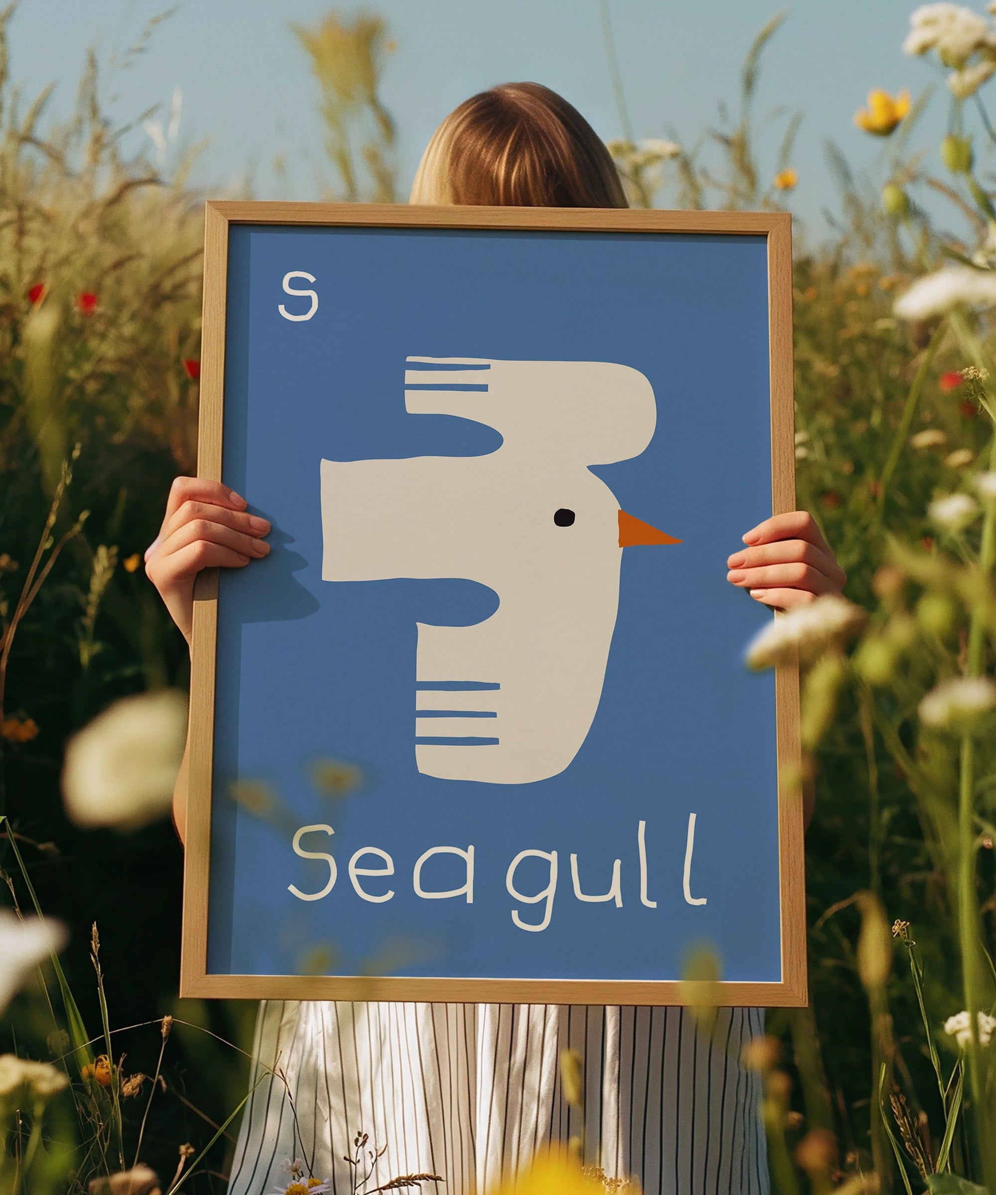 S for Seagull Print