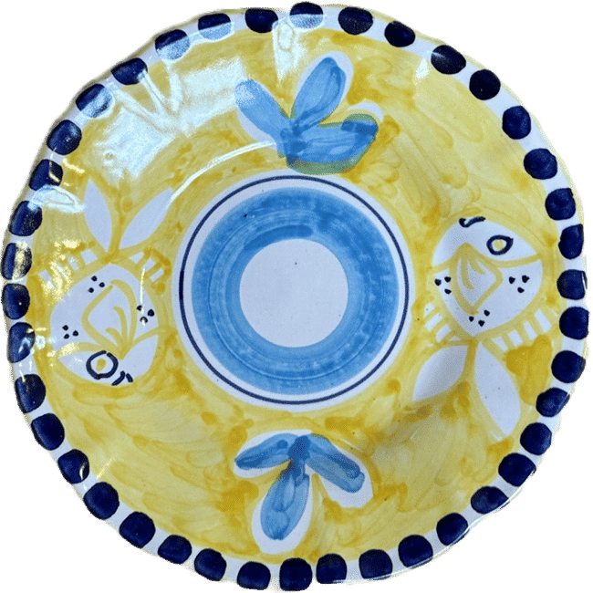 Amalfi Plate 16cm Yellow Fish