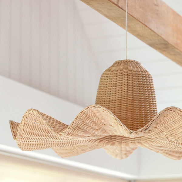 Luna Rattan Pendant Shade, XL Teak