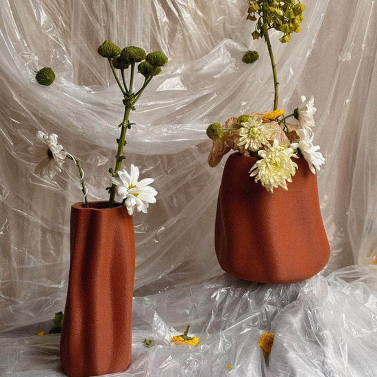Amanitas Garden | Wide Vase | Burnt Ochre