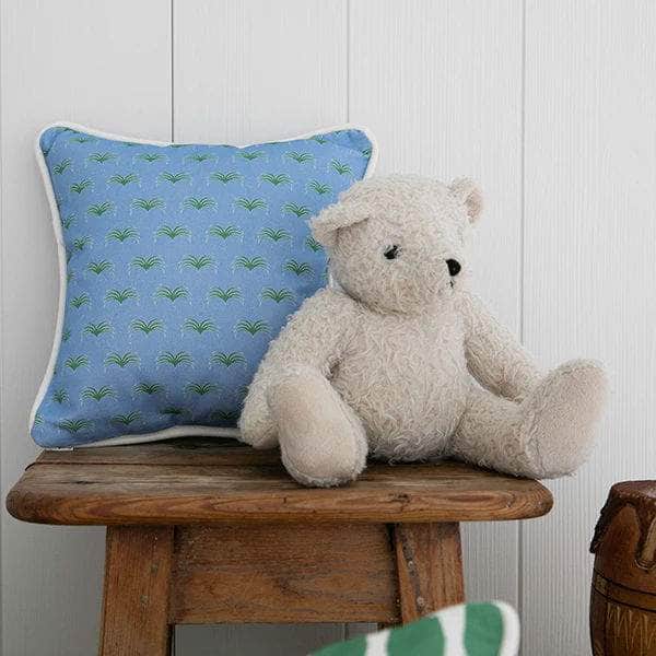 The Delray Cushion - Bright Blue and Green - Tiny Tots