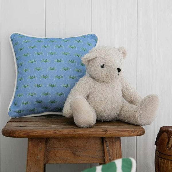 The Delray Cushion - Bright Blue and Green - Tiny Tots