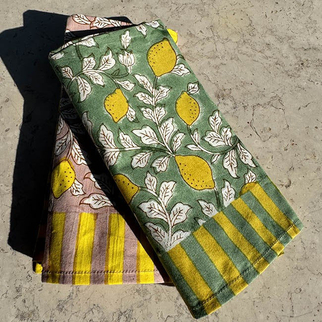 Set of 4 Lemon Napkins