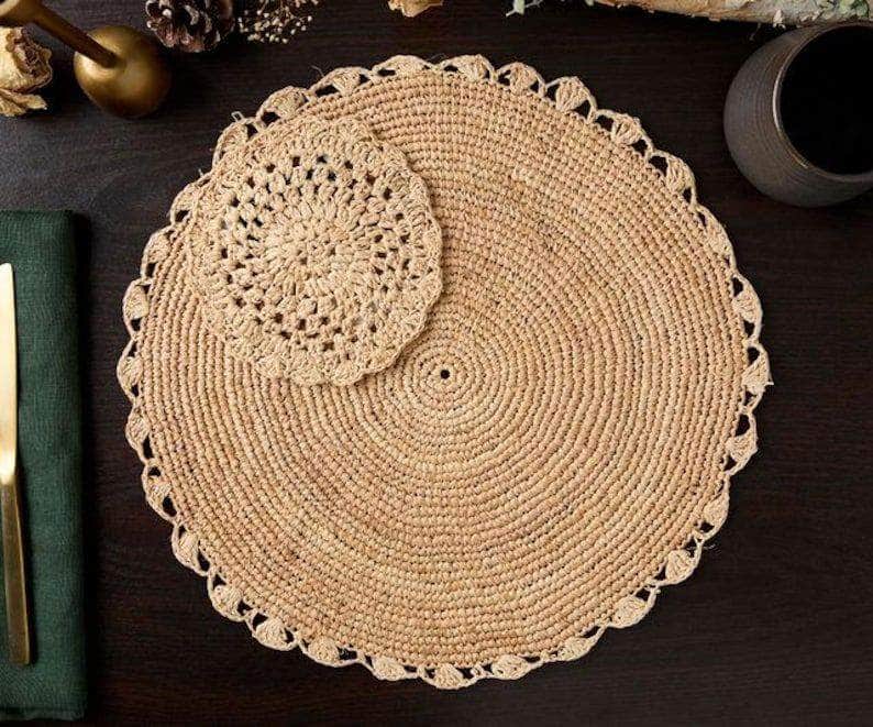 Handmade Raffia Woven Placemat