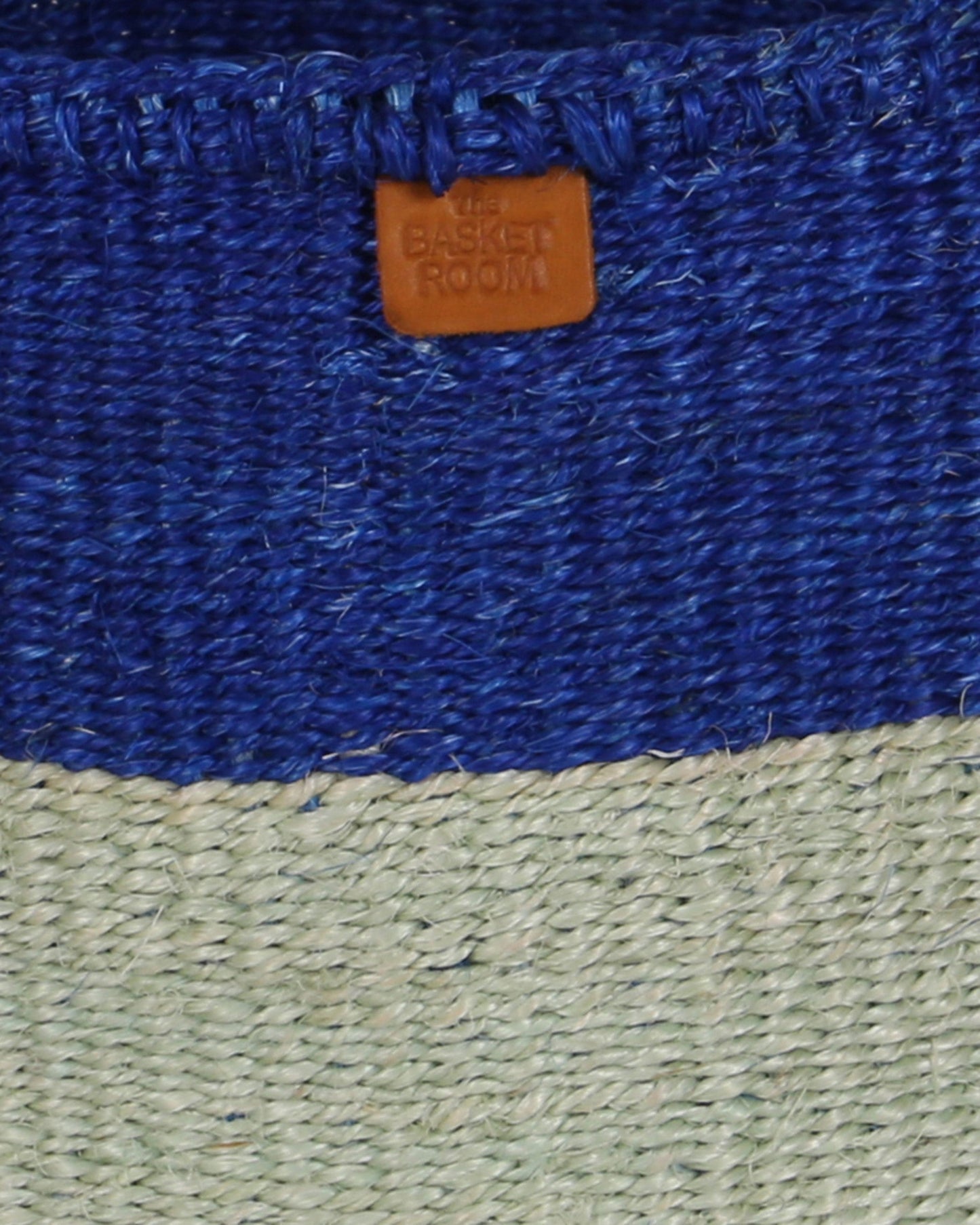 TIBA: True Blue and Sapling Green Colour Block Sisal Basket