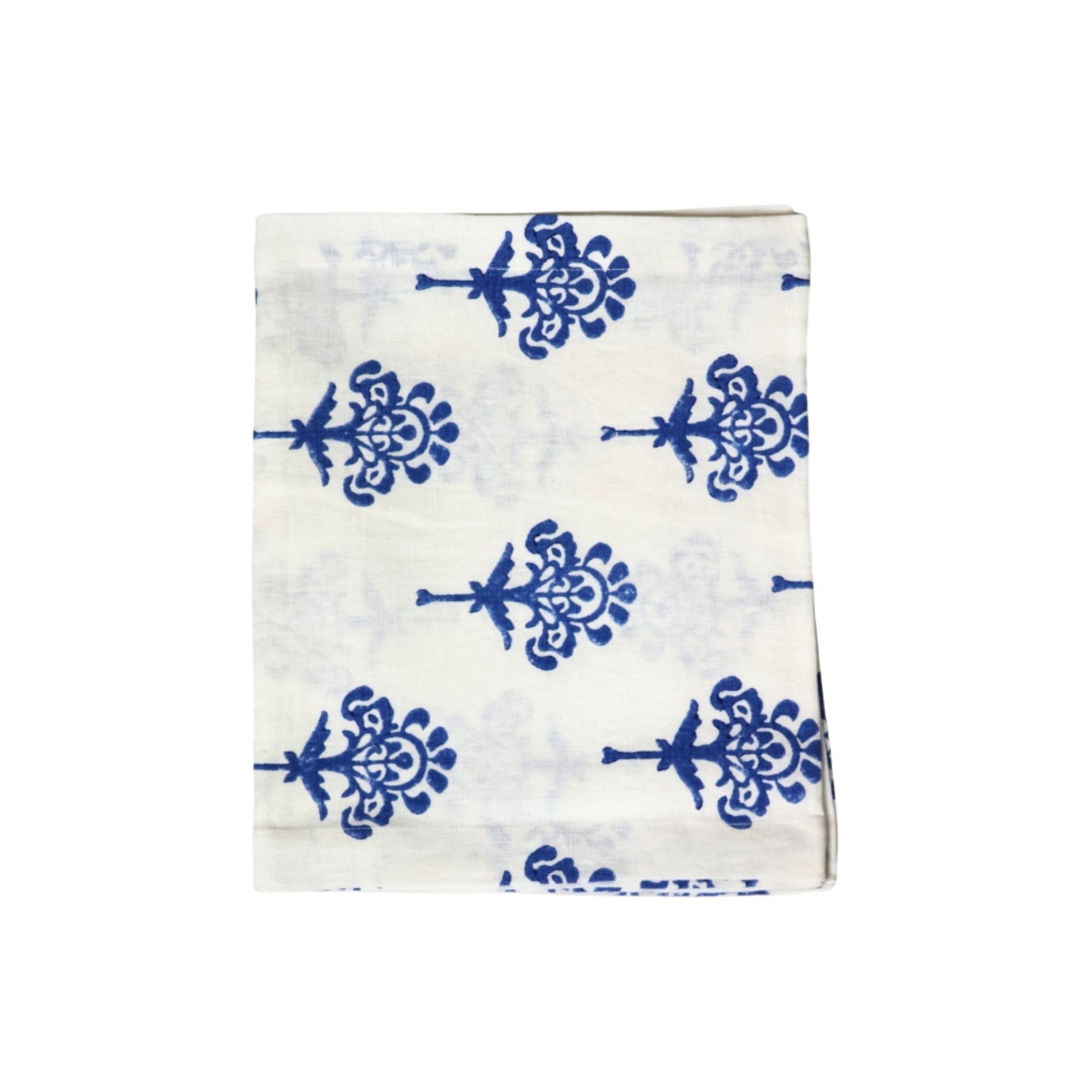 Blue Harmony Block-Printed Runner