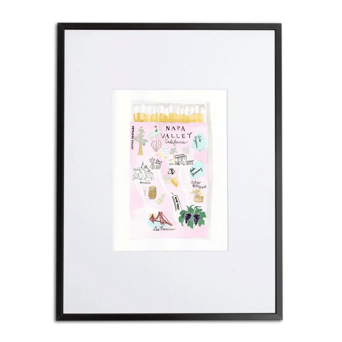Napa Valley Matchbook Print