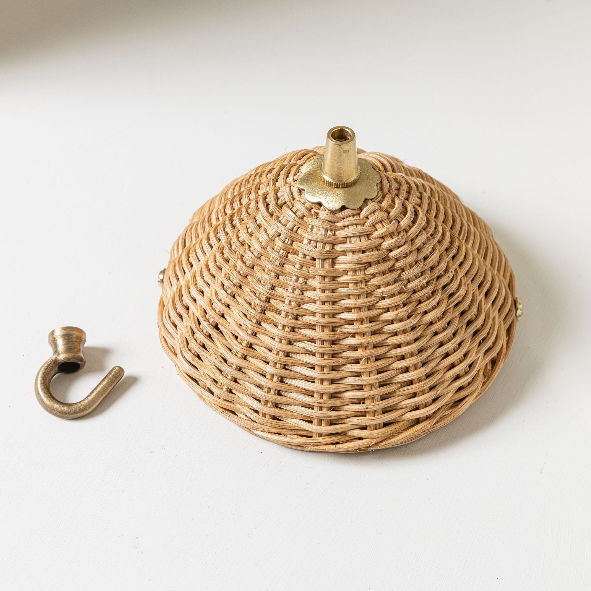 Rita Rattan Ceiling Rose, Teak