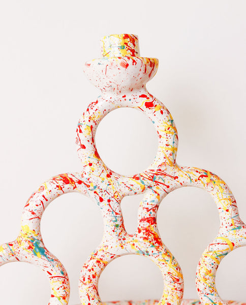 Multicolor Handmade Ceramic Candle Holder