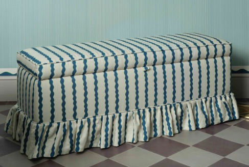 Scroll Stripe - Day Blue (Fabric)
