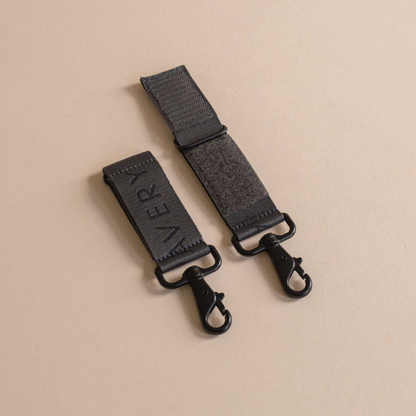 Logo Pram Bag Clips - Soft Black-
