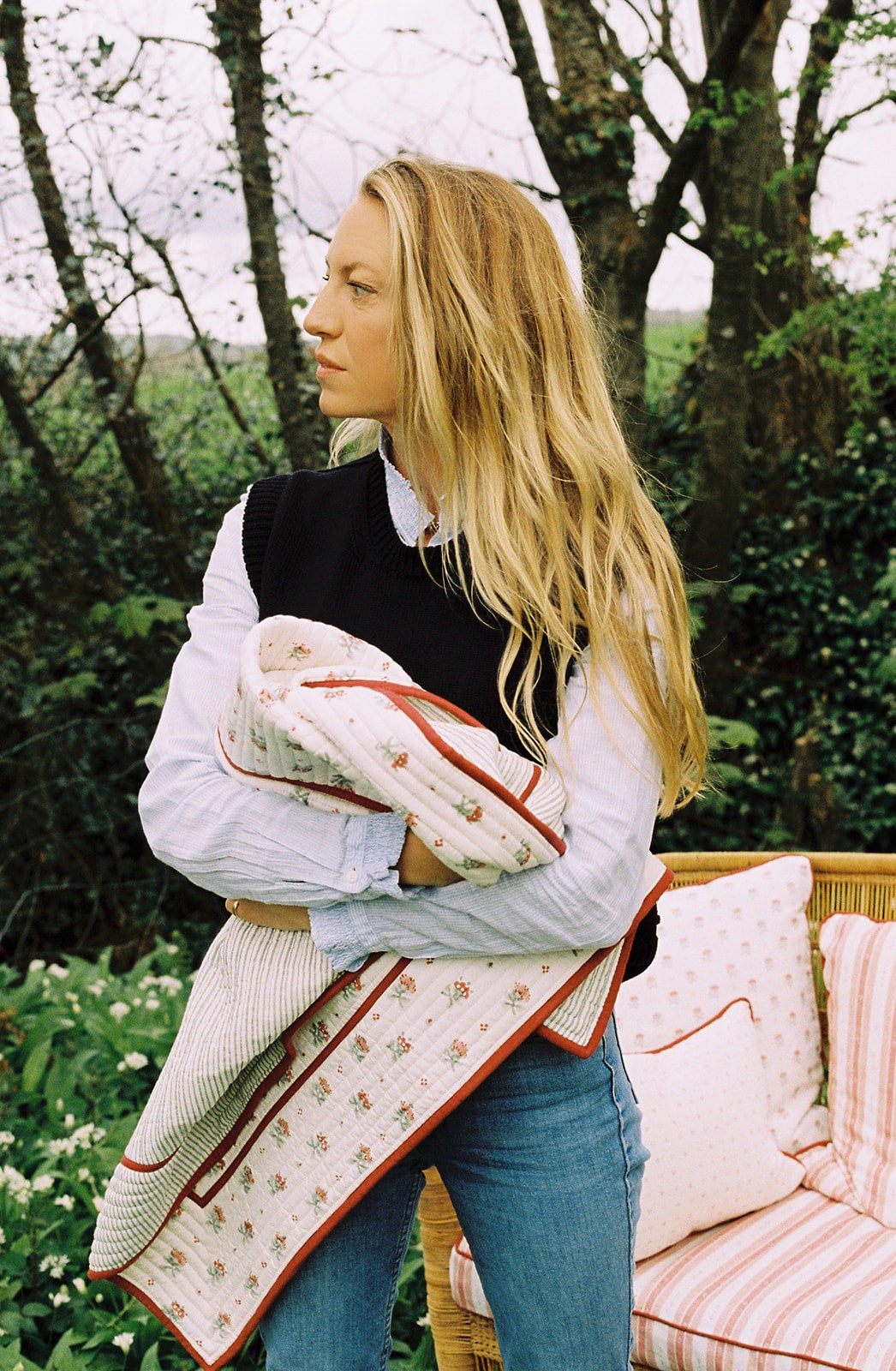 Blume Baby Quilt - Green