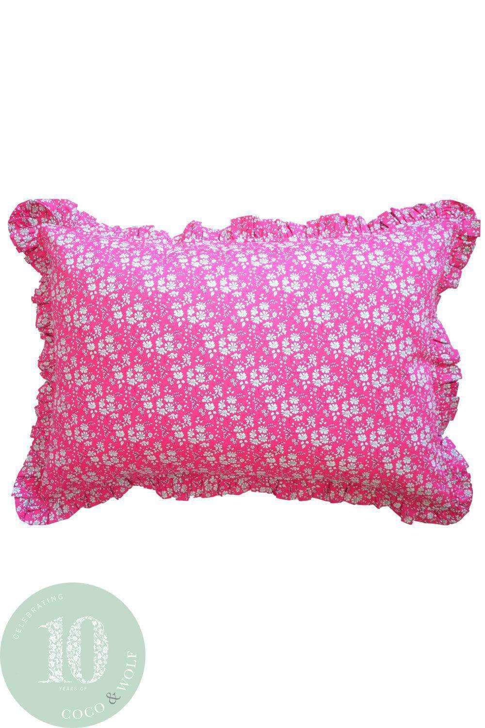 Frill Edge Pillowcase Made With Liberty Fabric Capel Fuchsia