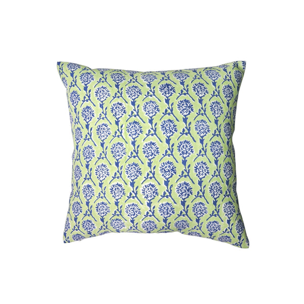 Nikhar Pure Linen Throw Pillow Cover - Lily Green