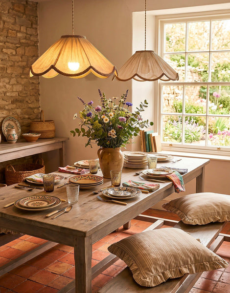 Françoise "Classic Beige" Floral Pendant Light