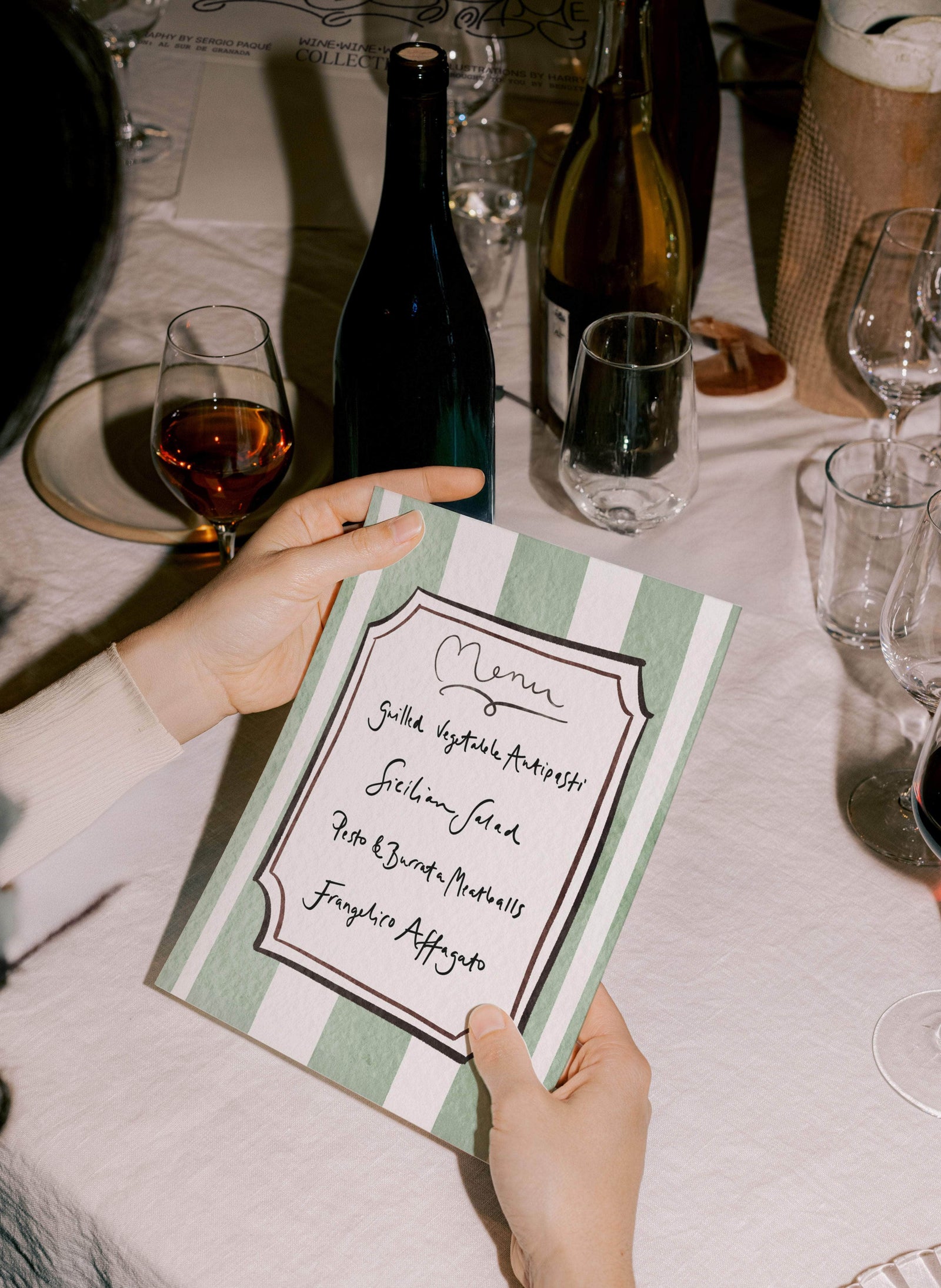 Pistachio Menu - Set of 10