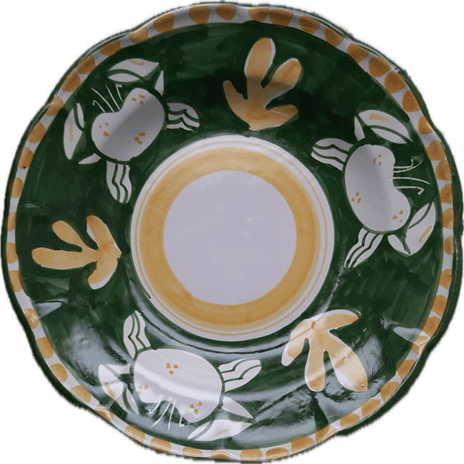 Amalfi Plate 25cm Green Crab