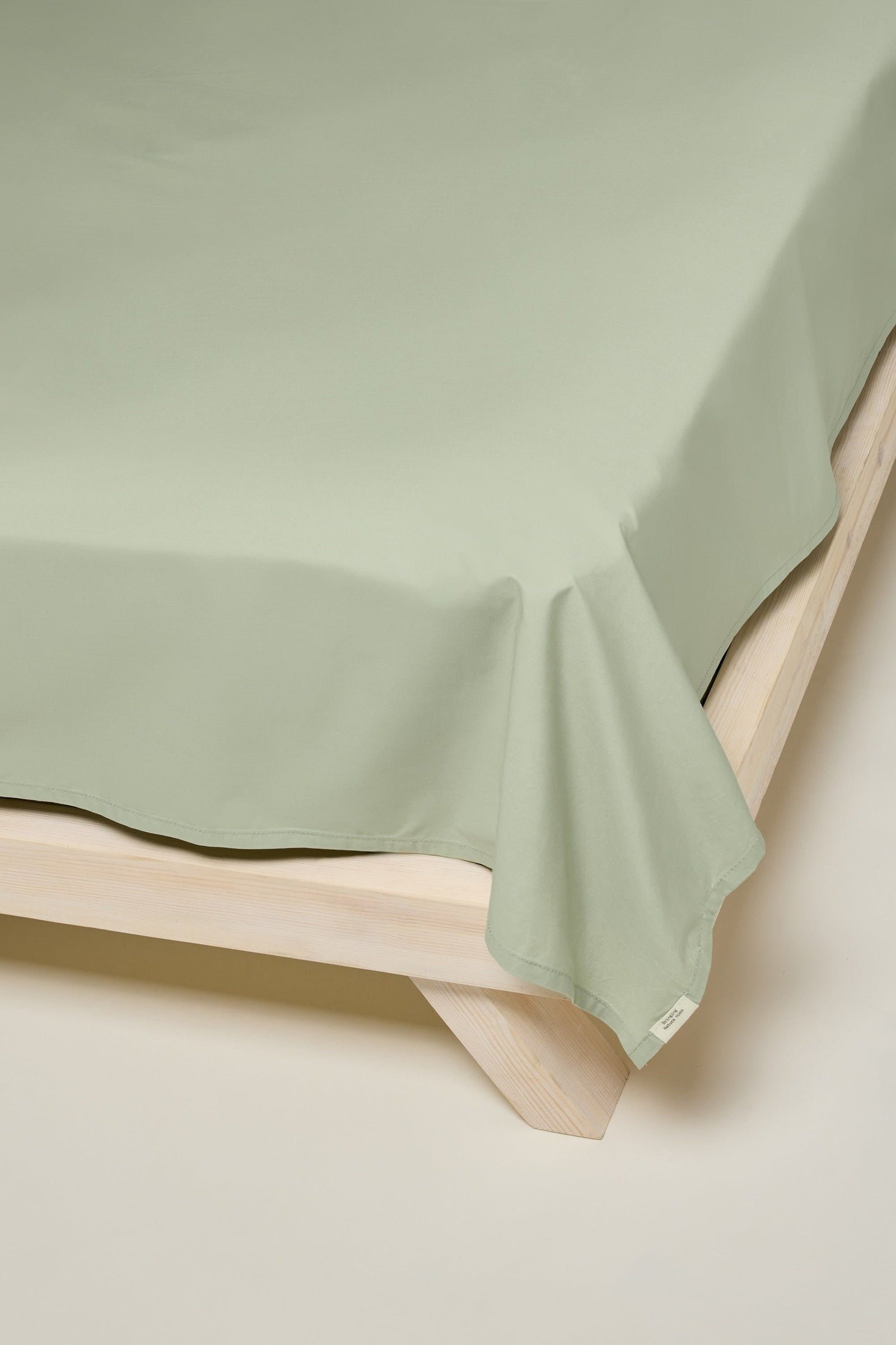Percale Organic Cotton Flat Sheet - Solstice Green