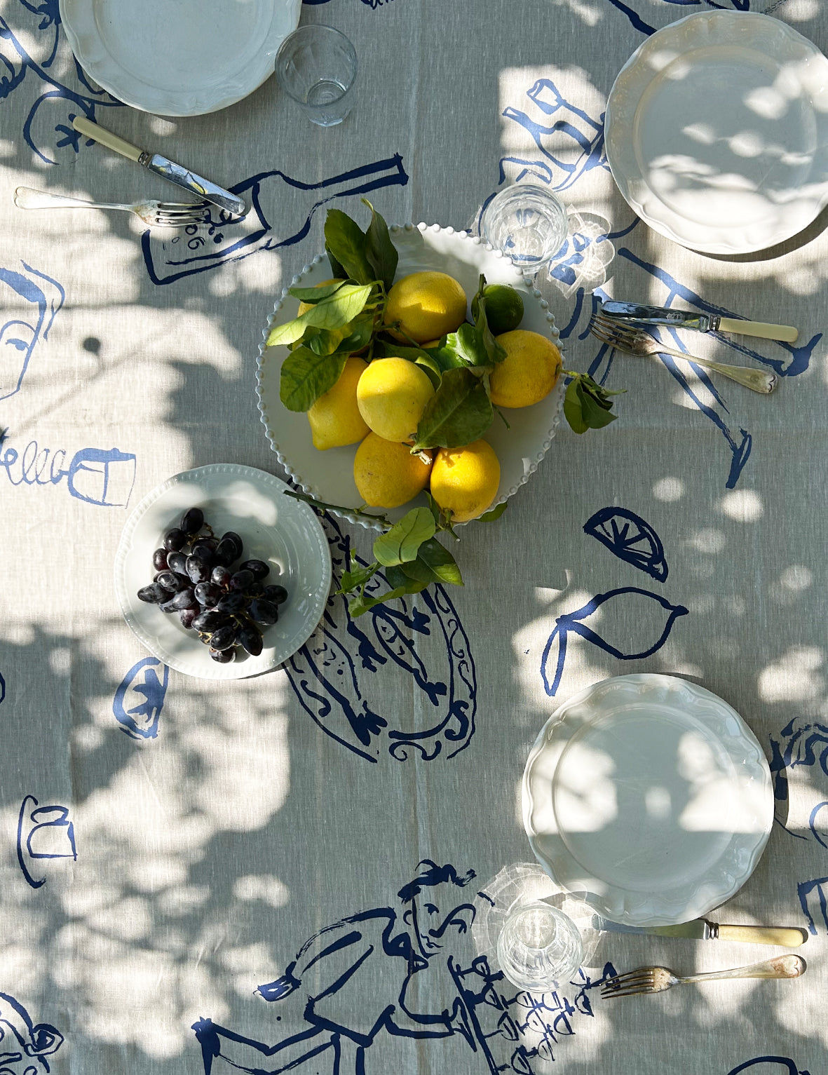 Bon Appétit Linen Tablecloth
