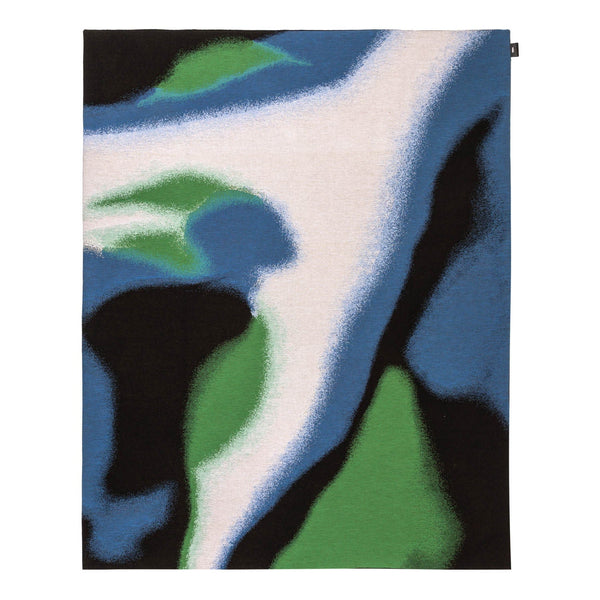 Tapestry Blanket Blue, Green, White and Black