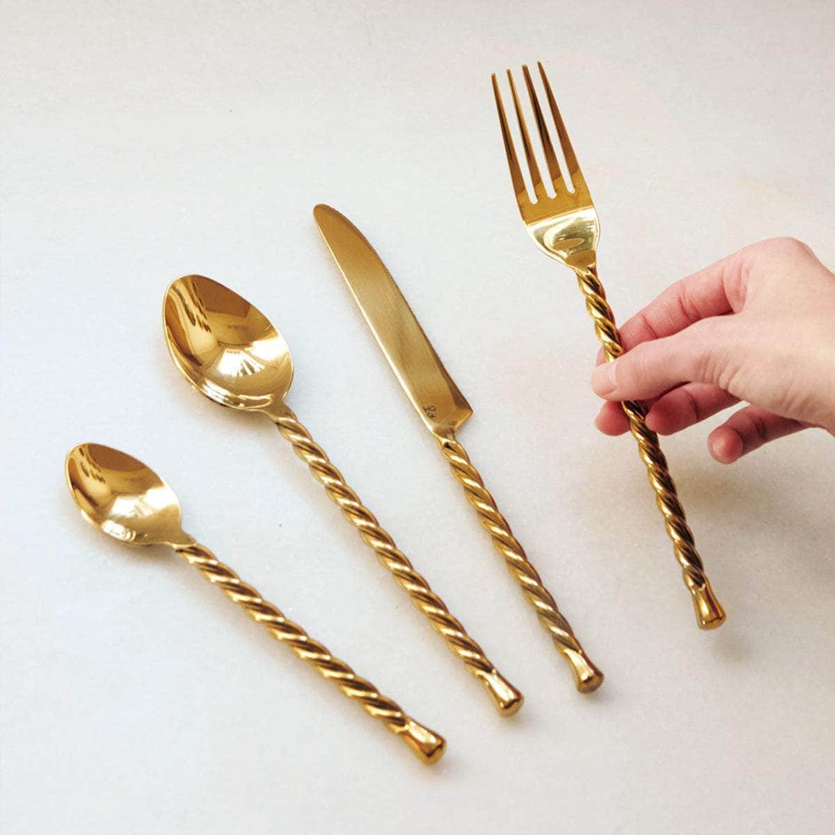 Cutlery Set Golden Twirl