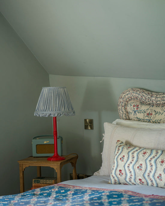 Striped Cobalt Blue Lampshade