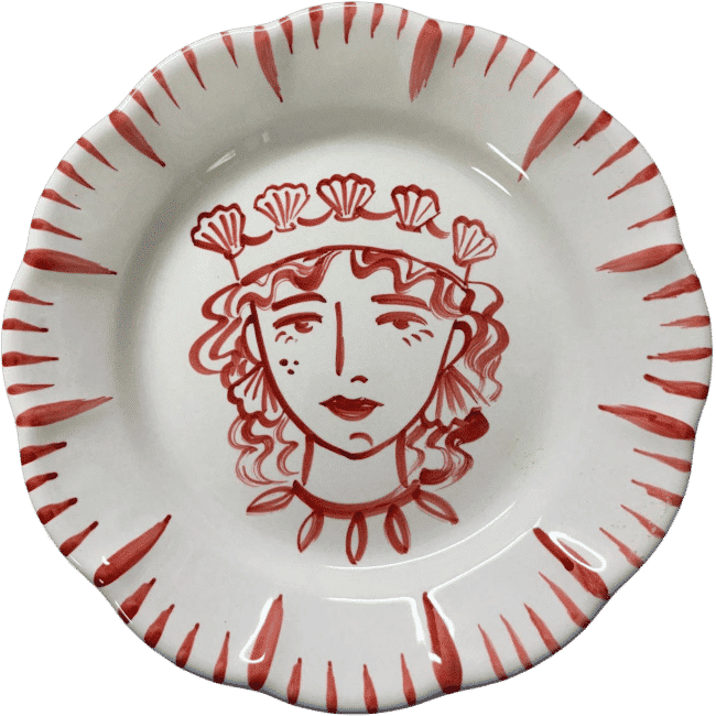 Re Di Sicilia Plate Shell Woman - 20cm