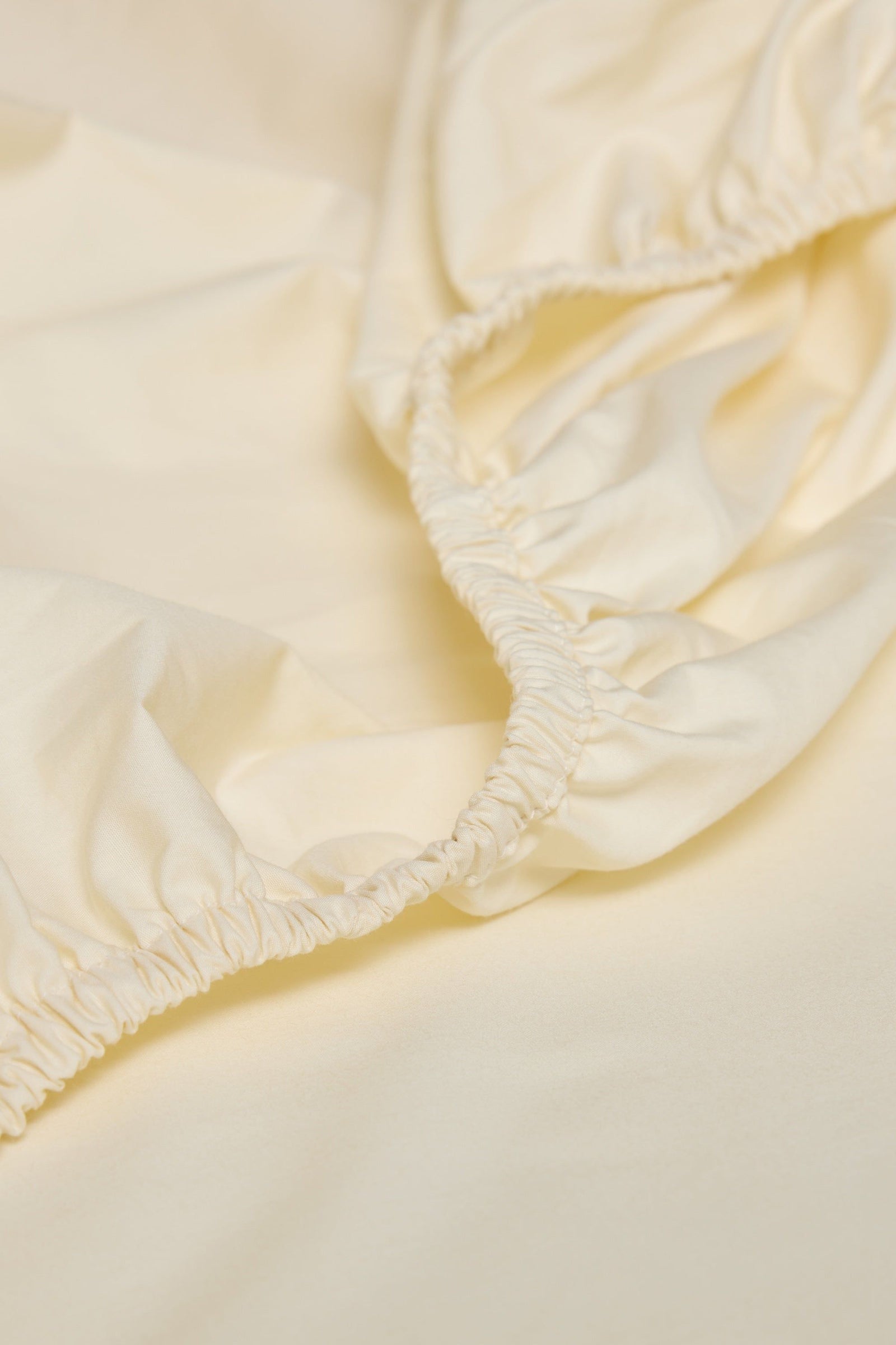 Percale Organic Cotton Fitted Sheet - Classic Cream