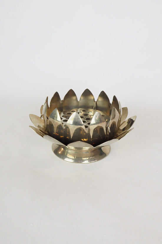 Silver Plate Lotus Flower Vase