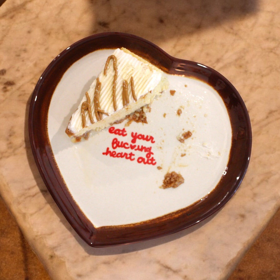 Hand-painted Heart Dinner Plates/Collection of Two