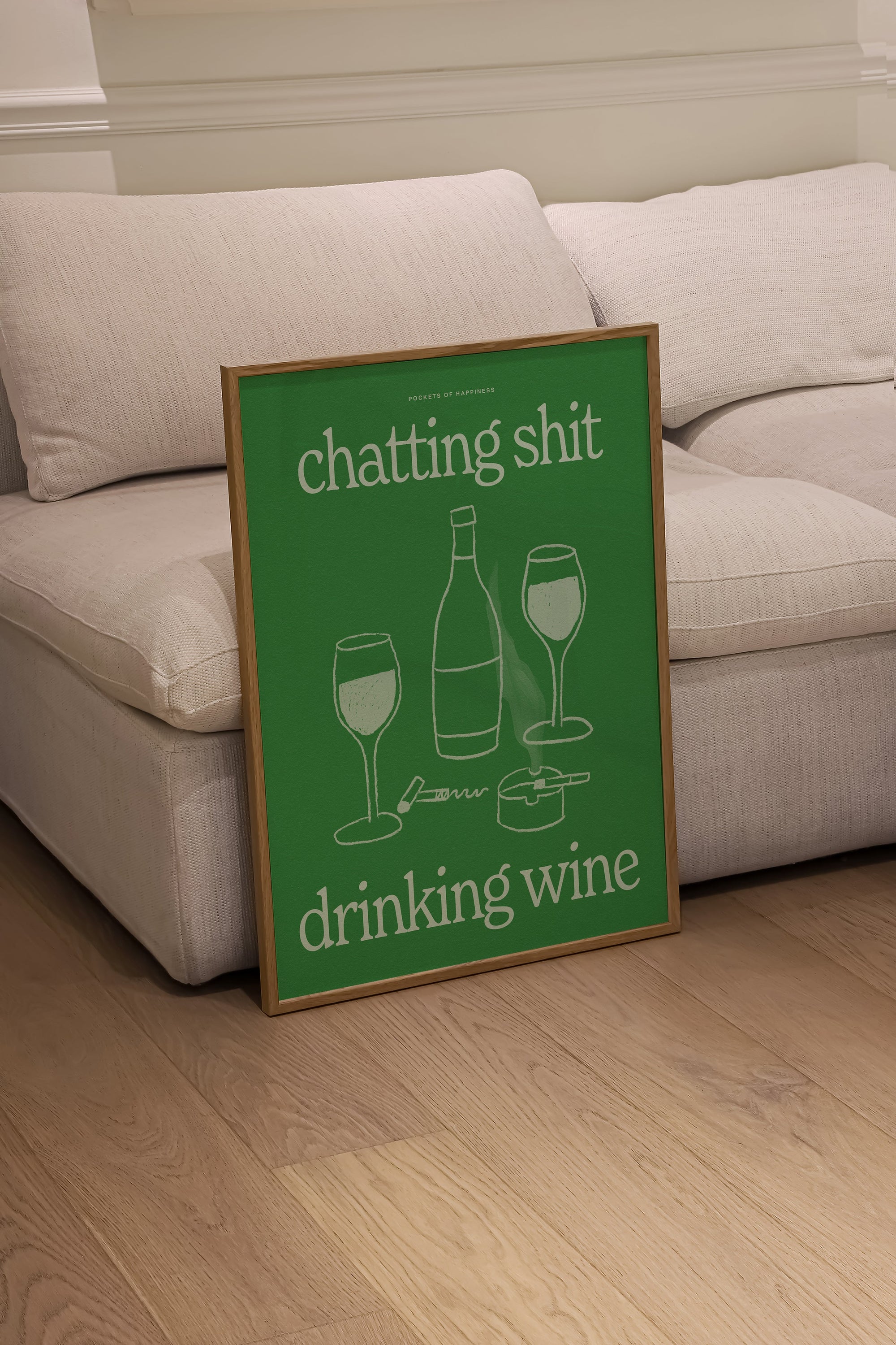 Chatting Shit Drinking Wine Print