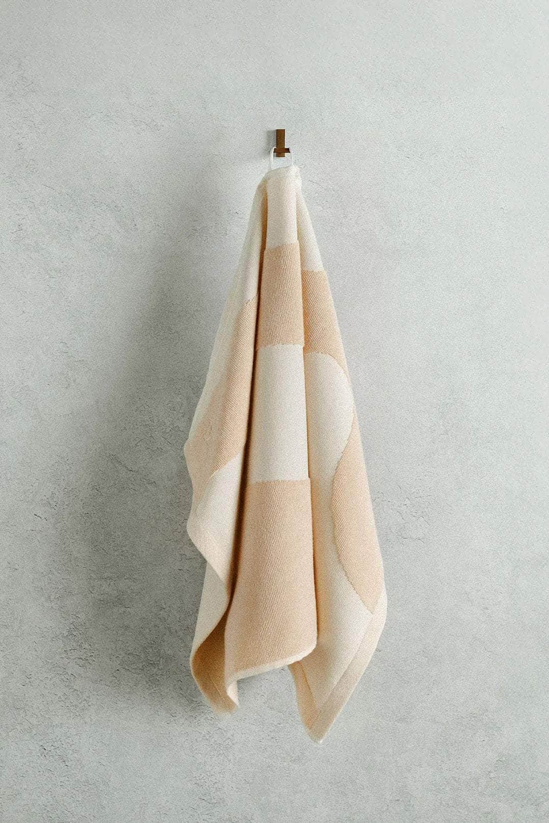 Cotton Arc Tea Towel  - Parchment