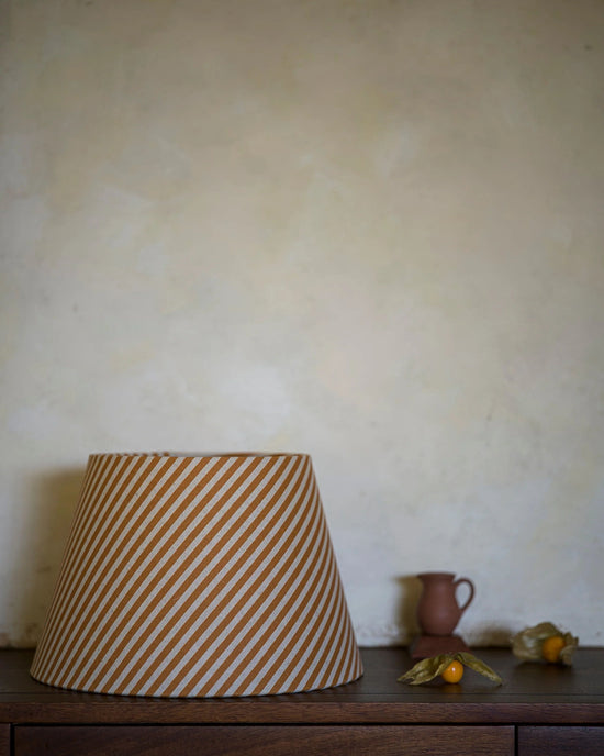 The Linen Card Lampshade in Goldenberry