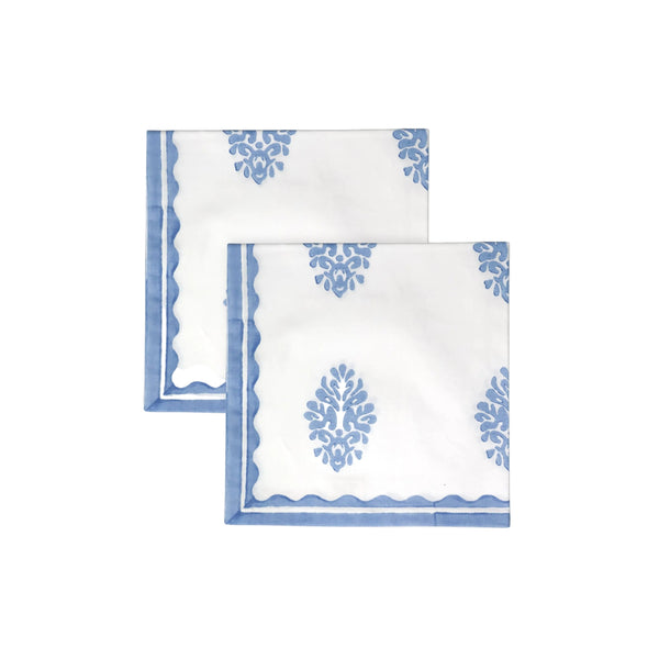 Nila - Pure Cotton Table Napkin Set of 2 - Pastel Blue