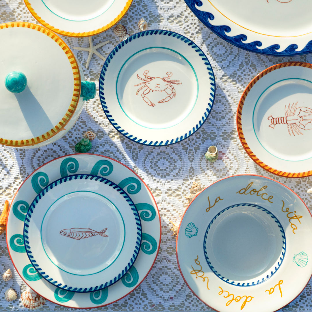 Crab Dessert Plate Set-Of-Two