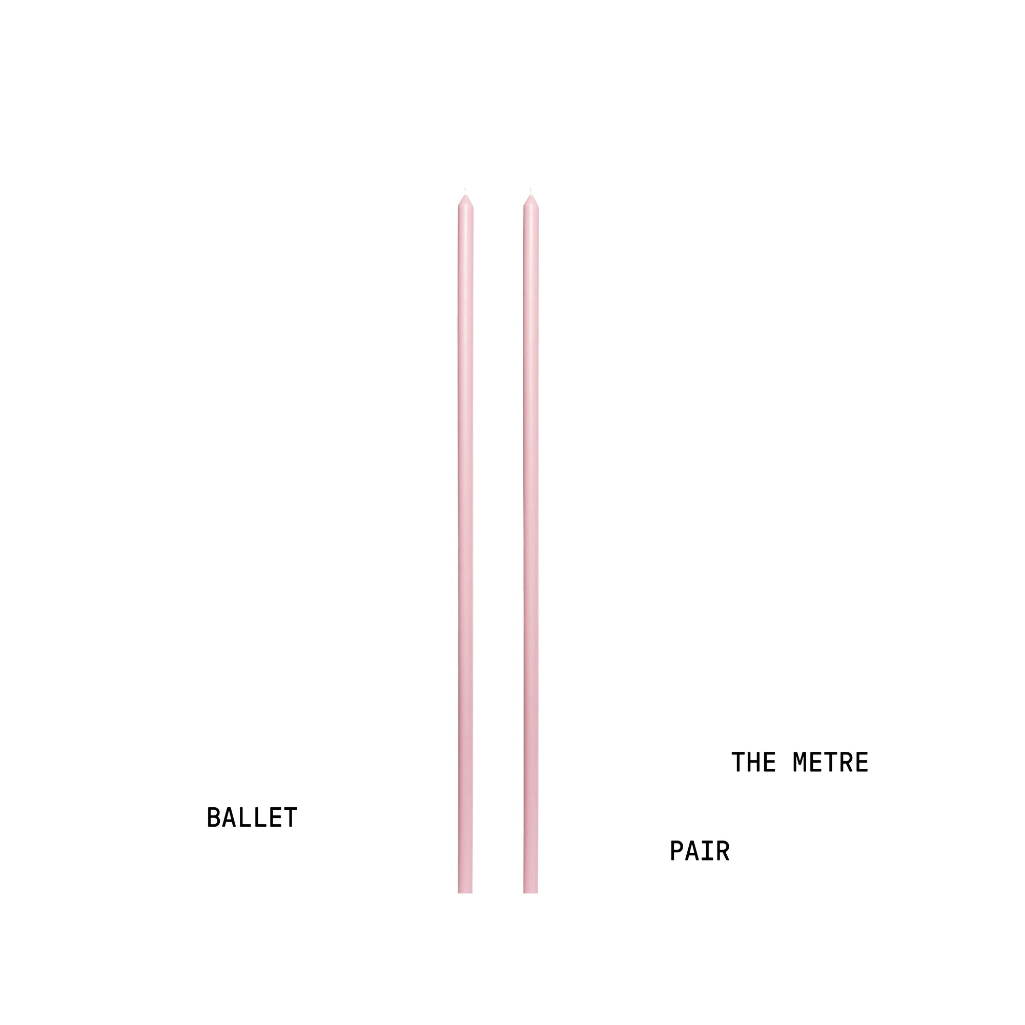 Ballet Tapered METRE Candle Pair