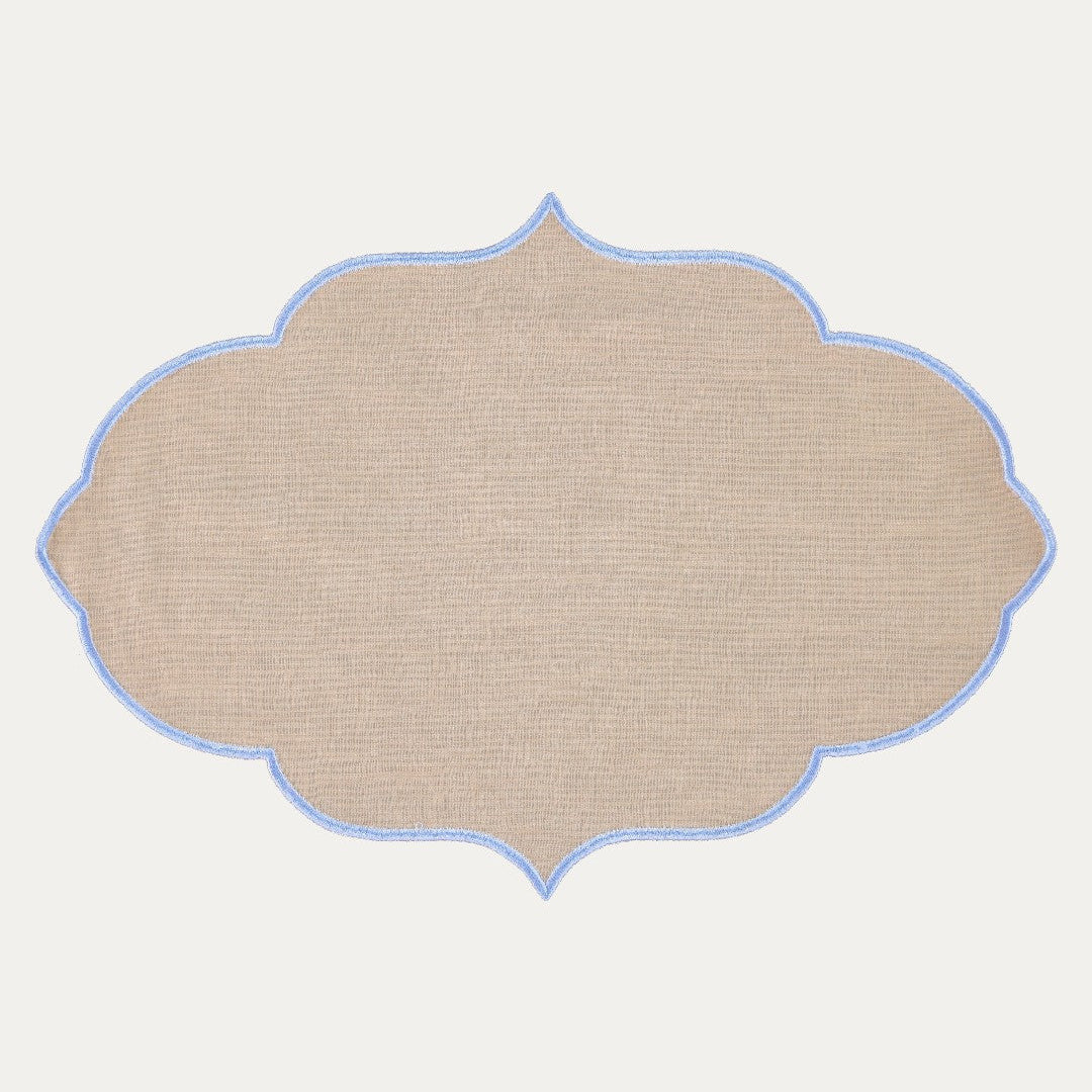 Violeta Placemat, Beige and Blue