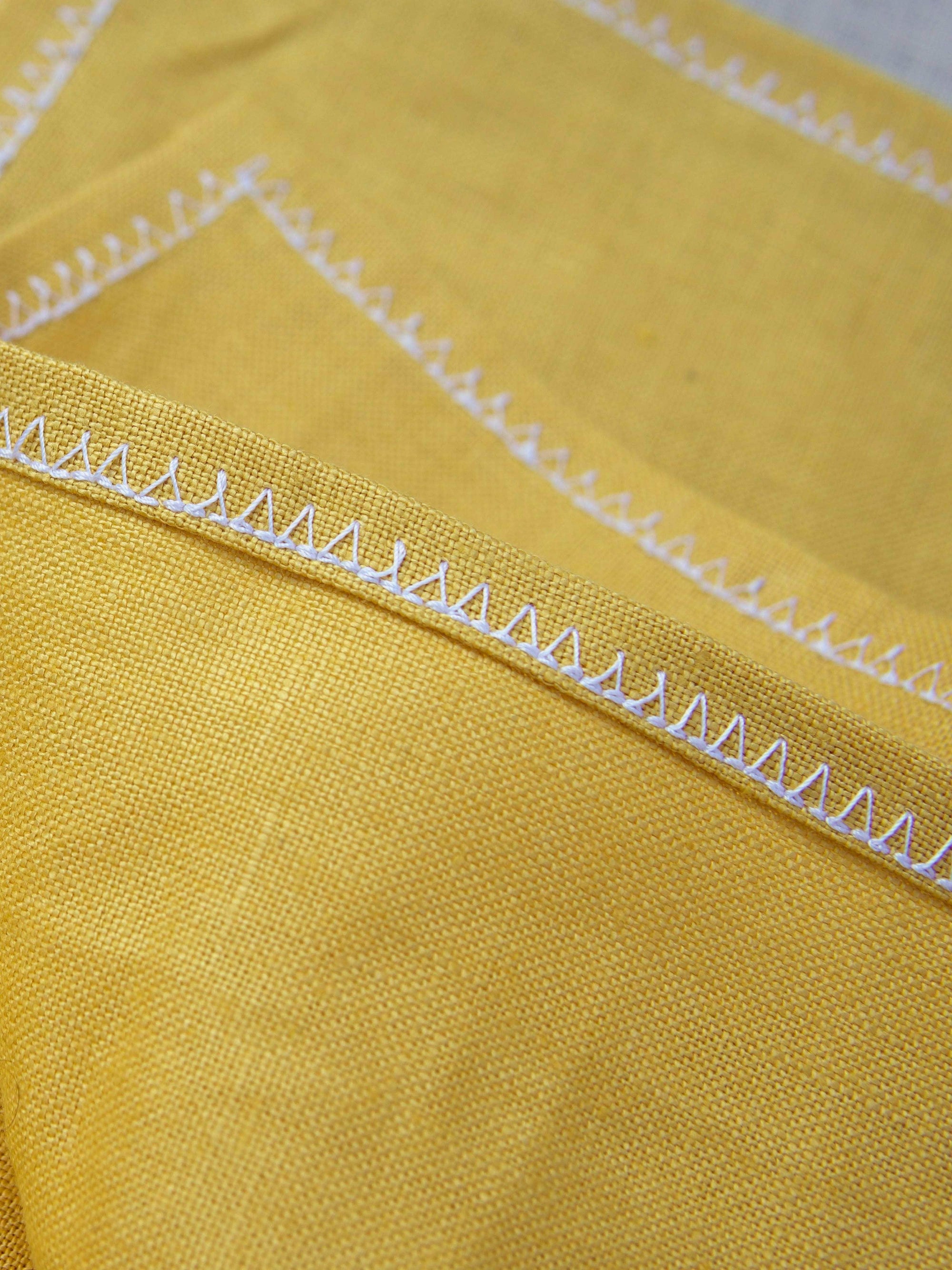 Irish Linen Hand & Tea Towel - Sunshine Yellow
