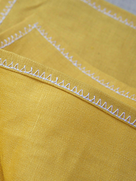 Irish Linen Hand & Tea Towel - Sunshine Yellow