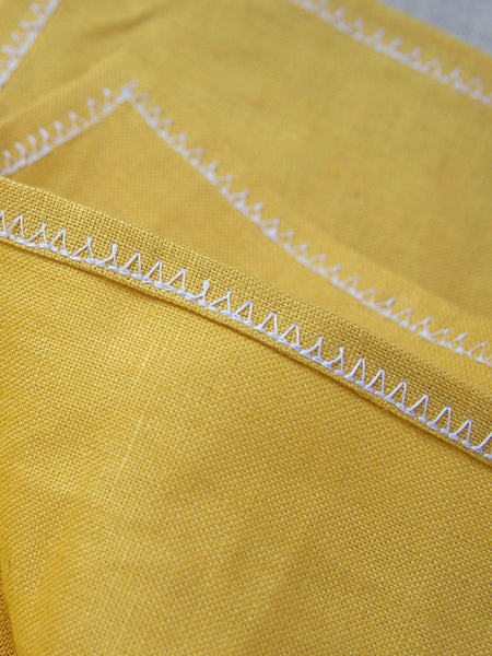 Irish Linen Hand & Tea Towel - Sunshine Yellow