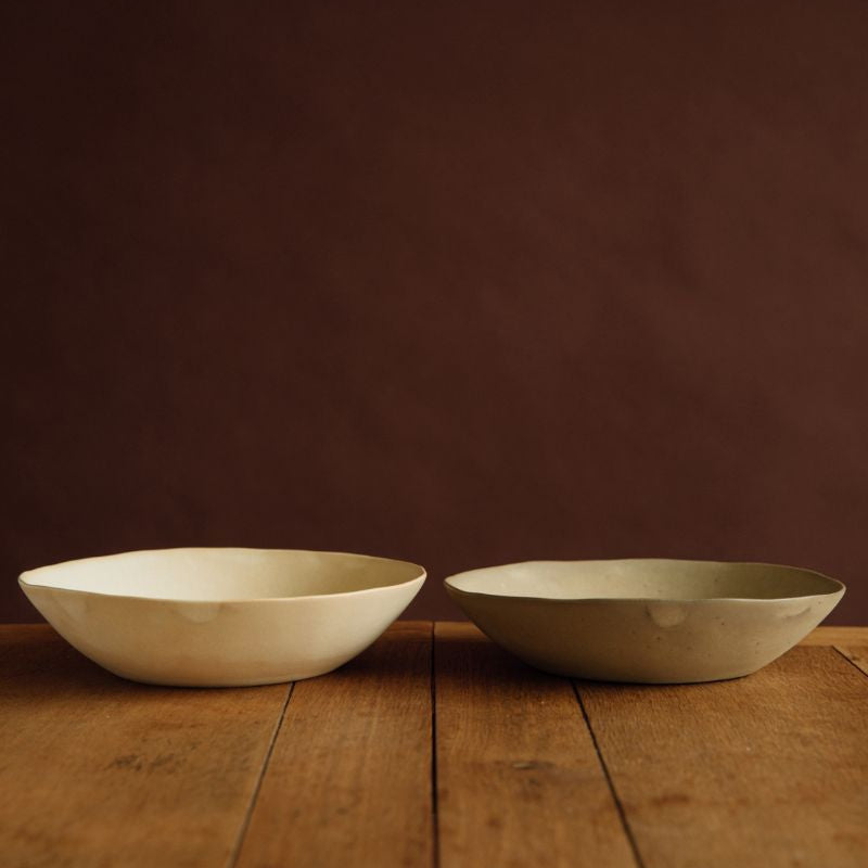 Yukina Omori Deep Plate (Light Beige / Dark Beige)