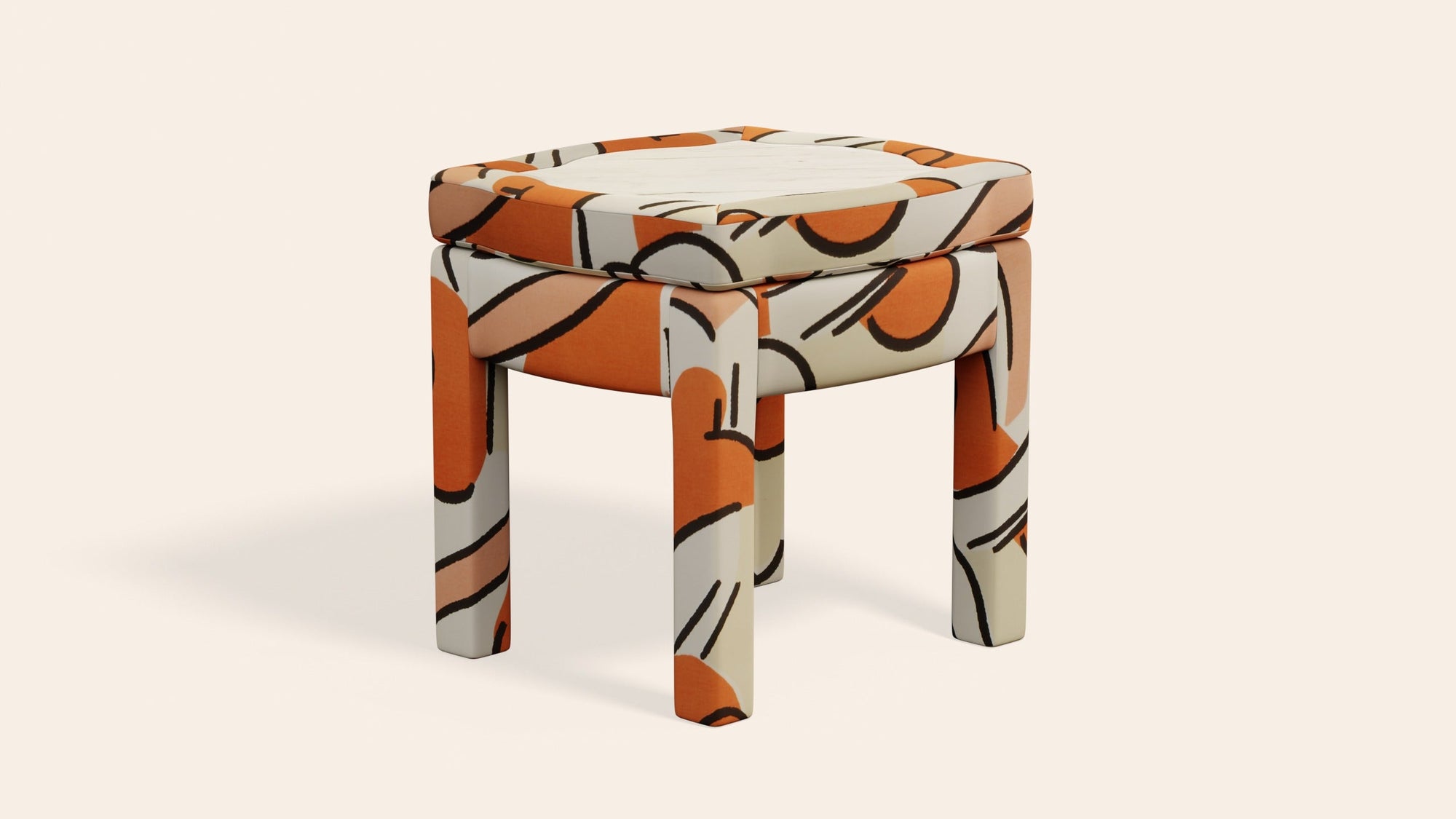 Piero Footstool, Tangerine