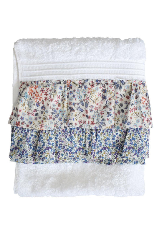 Ruffle Edge Towel made with Liberty Fabric DONNA LEIGH & WILTSHIRE BUD